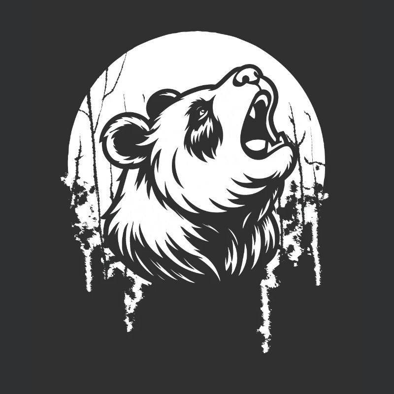 Giant Panda Panda Bear Moon Howling