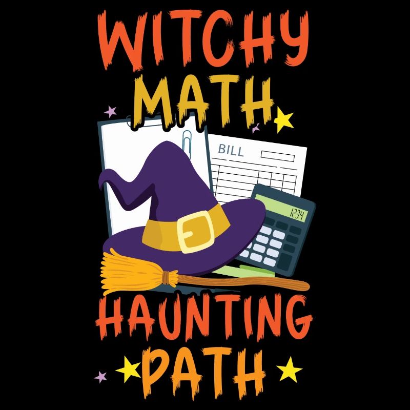 Witch Math Haunted Path Comptable Halloween