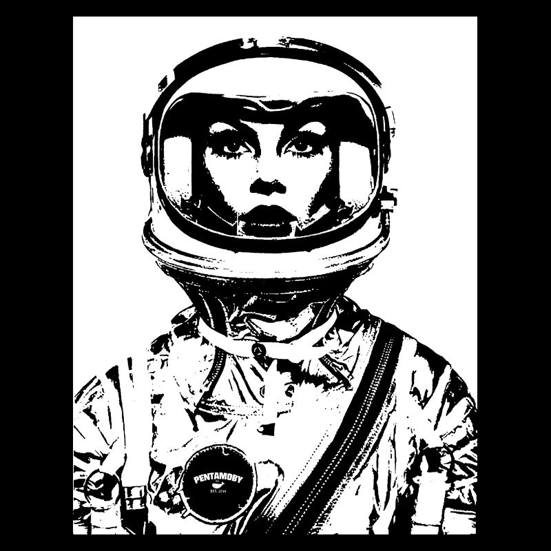 ASTRONAUT ASTRONAUT KVINDE KVINDERS MAGT STENCIL