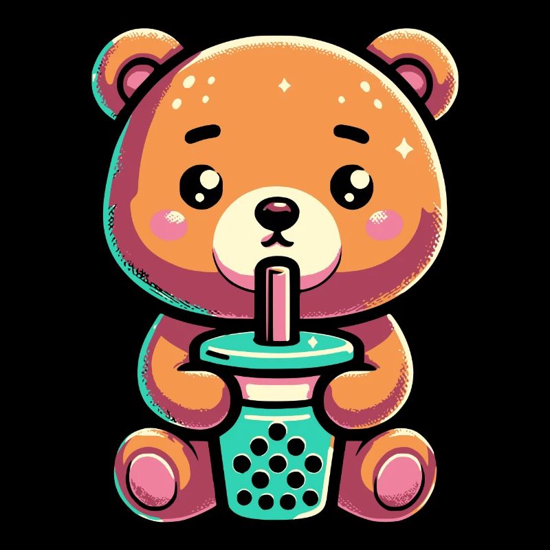 Bubble Tea Teddy Bear Boba Tea Kawaii Geschenk