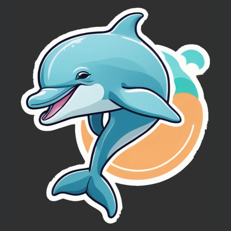 Delfin glücklich springen