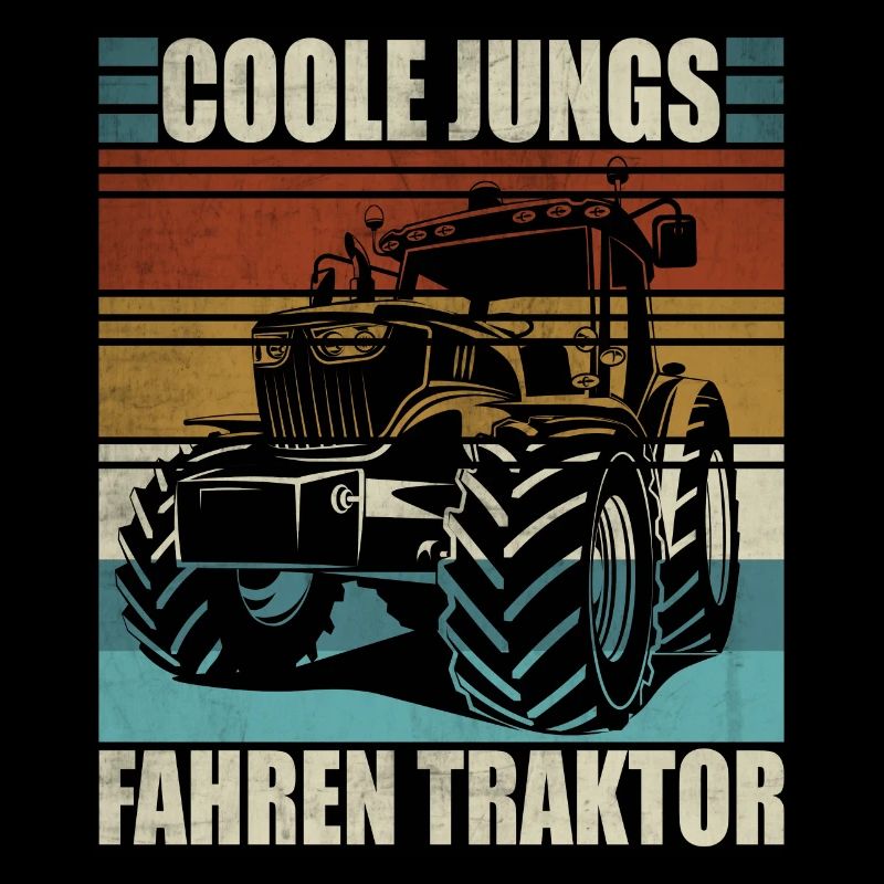 Traktor Junge Kleiner Landwirt Traktor