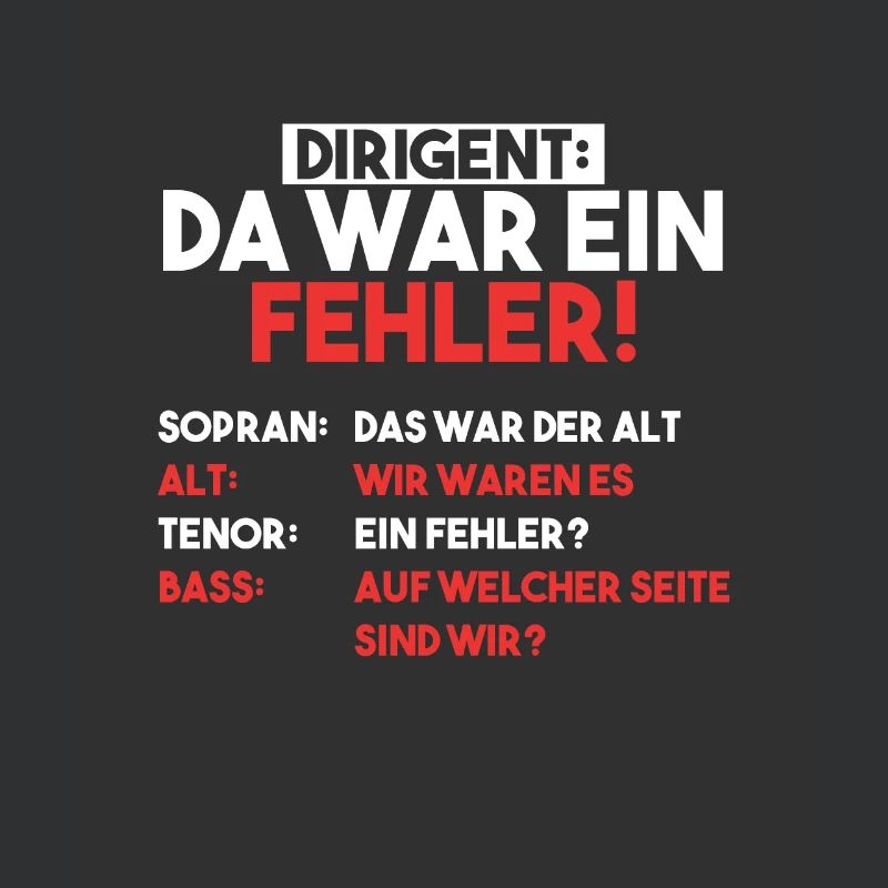 Dirigent Chor Sopran Alt Tenor Chorleiter Geschenk
