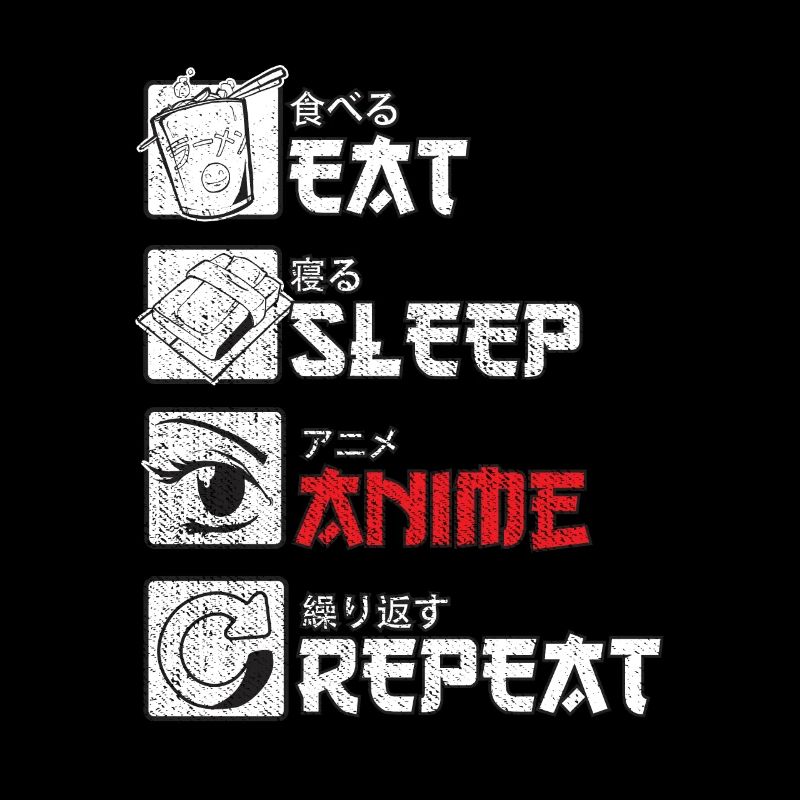 Eat Sleep Anime Repeat Geschenk