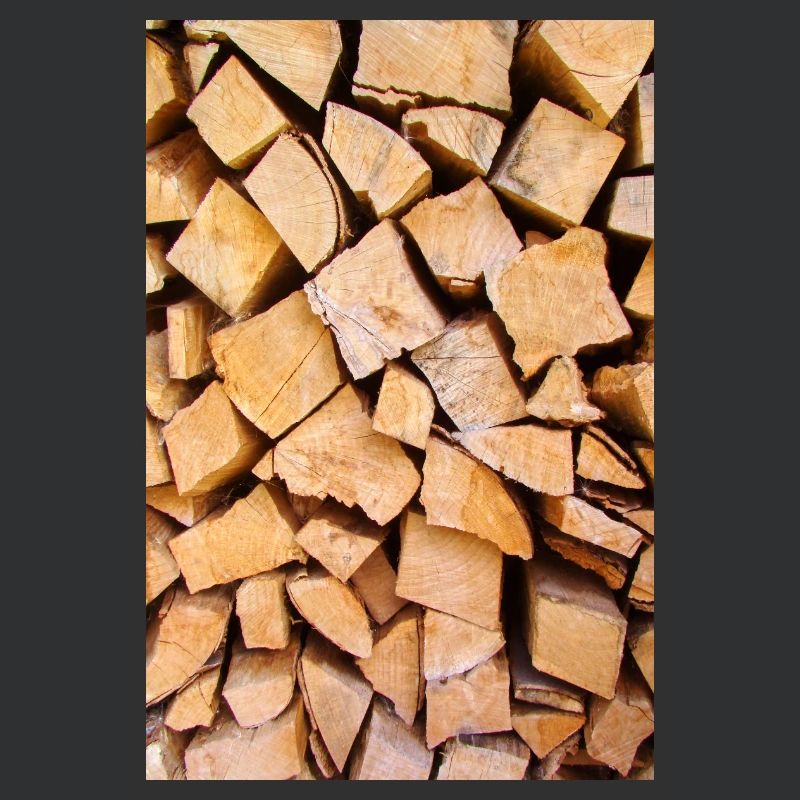 Stack of split beech wood