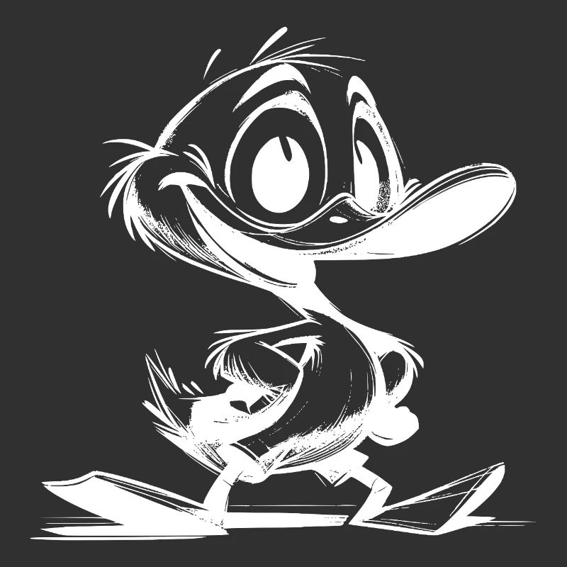 Bébé canard avec dessin de coup de bec géant