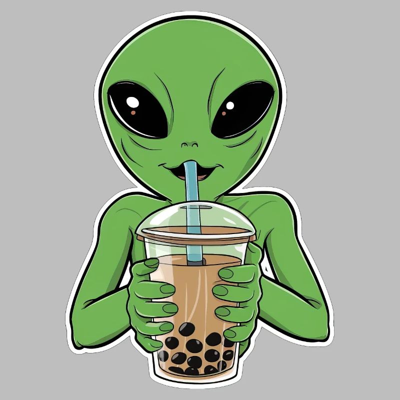 Bubble Tea Alien Boba Tea Kawaii Geschenk