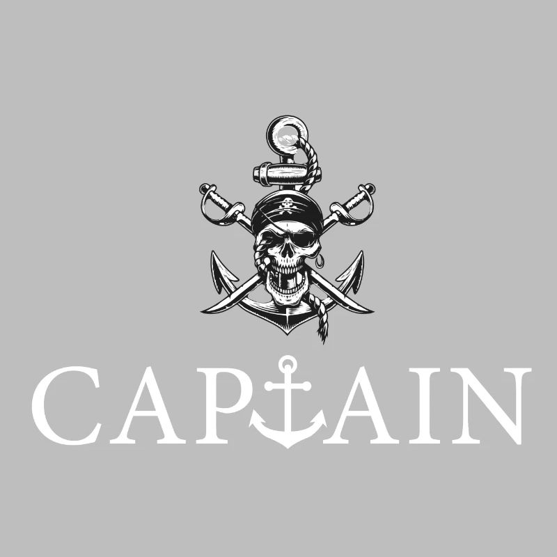 Captain Skull FatMonkeyDesigns white