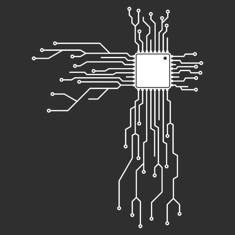 Platine Circuitboard mit CPU Computer Design