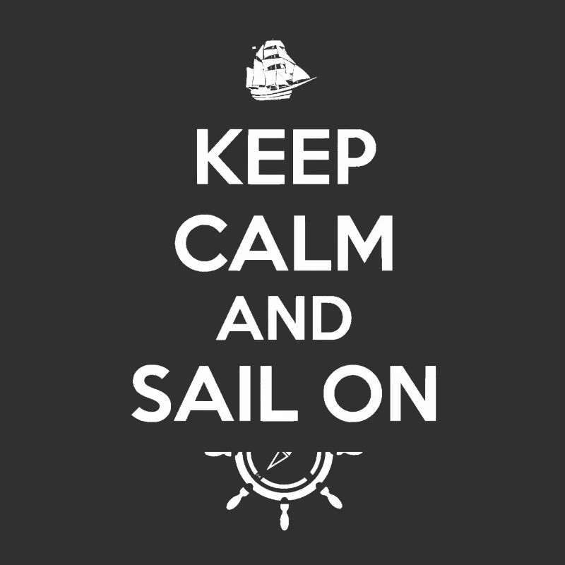 Keep Calm Segelboot Segelschiff Kompass Geschenk