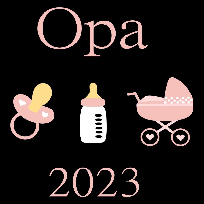 Opa 2023 Geburt Mädchen Vorlage personalisierbar