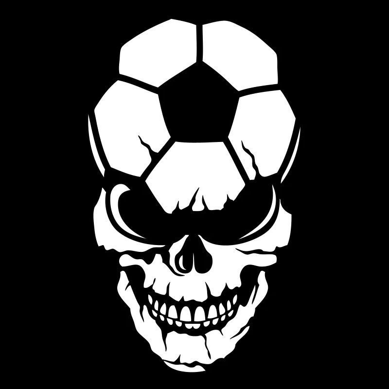 Fußball Kopf des Todes Schädel Schädel
