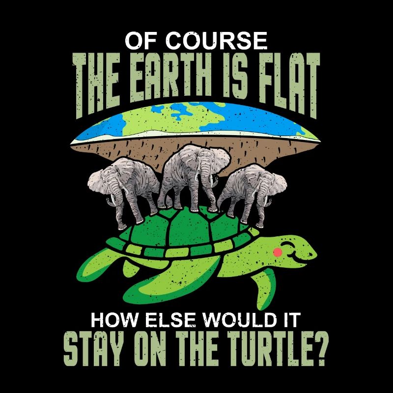 Flat Earth Society turtle elephant gift