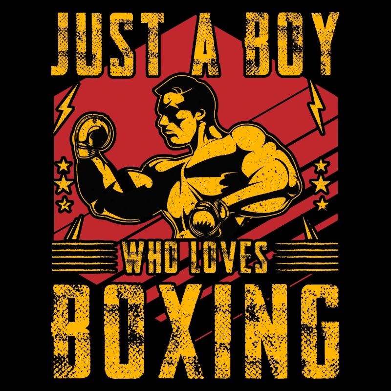 Nur ein Junge, der das Boxen liebt