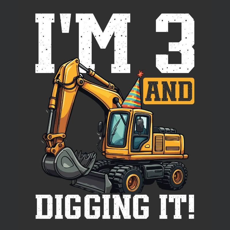 Ich Bin 3 Und Grabe Es Bagger Geburtstagsfeier