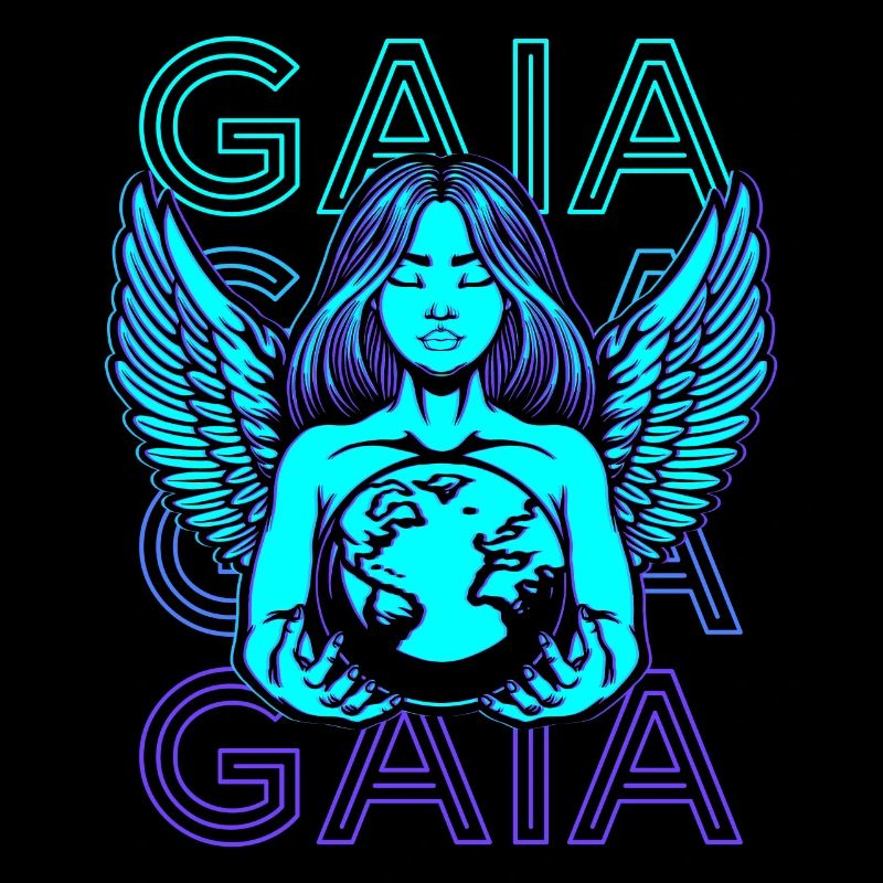 Gaïa Déesse grecque Terre Mère Rétro