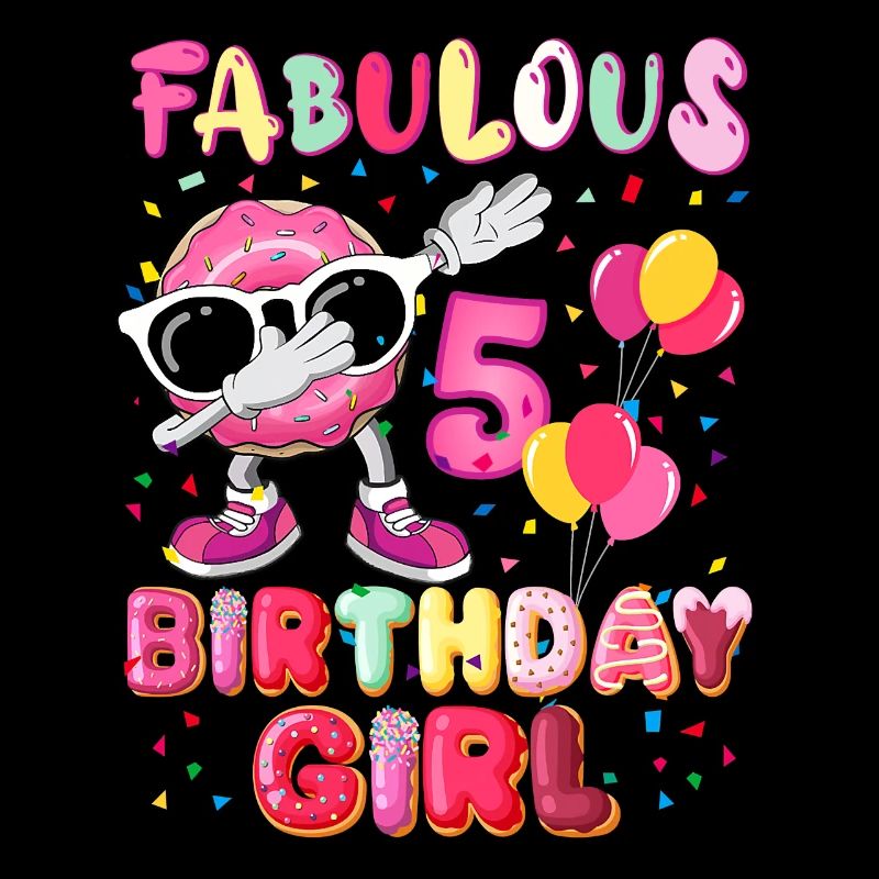 5. Geburtstag Dabbing Donut fabelhaftes Mädchen
