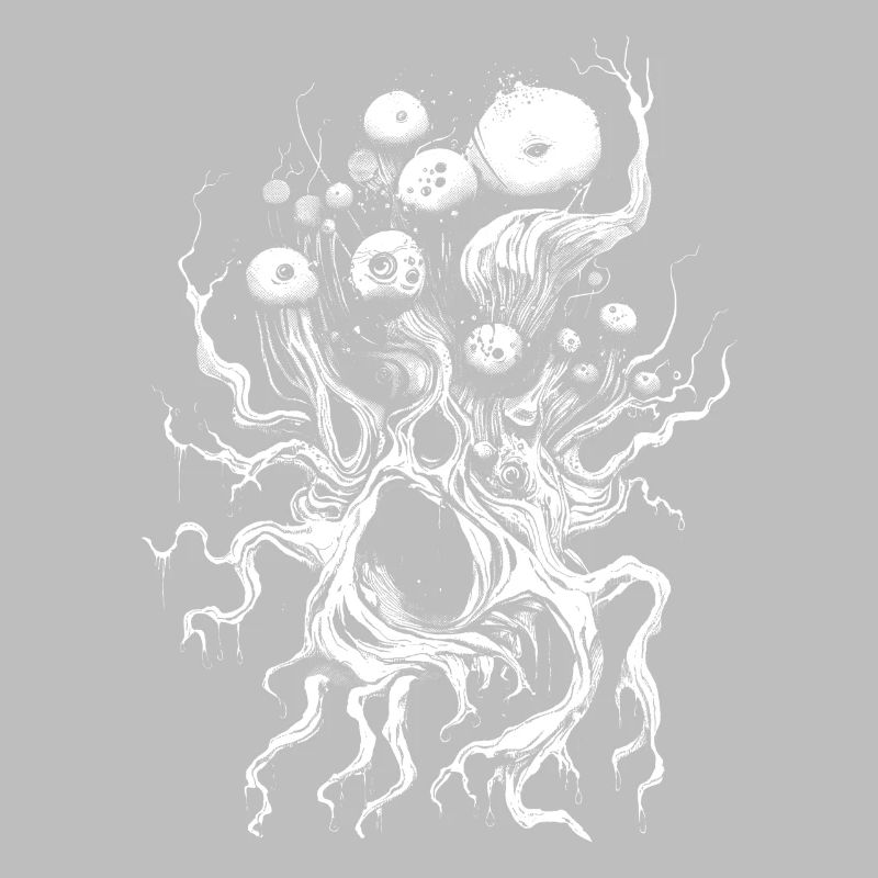 Weirdcore Aesthetics White Branches Eyes Dreamcore Green