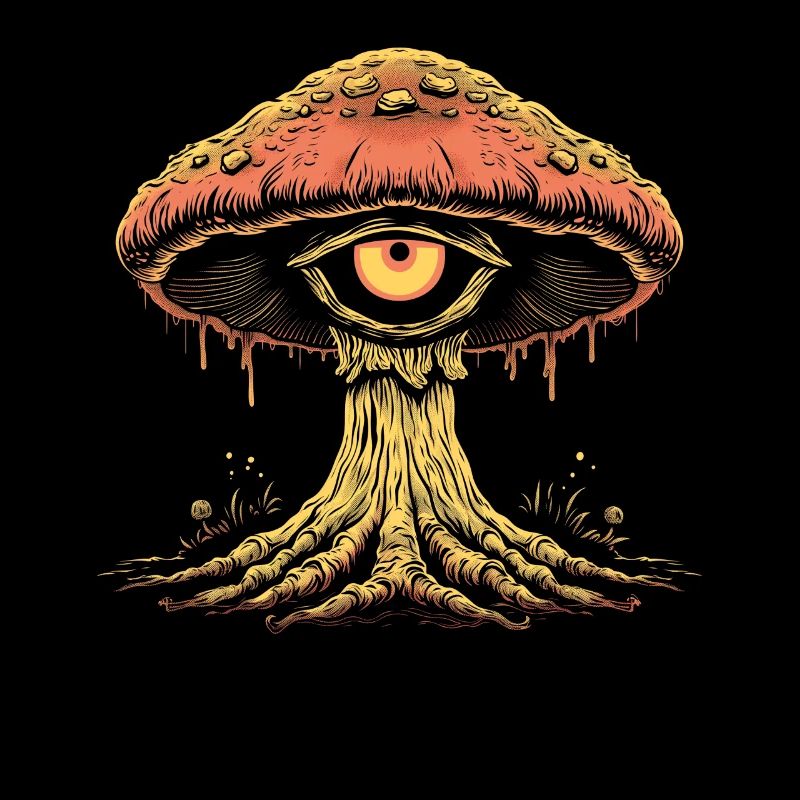 Cottagecore Weirdcore Ästhetischer Pilz Augapfel C