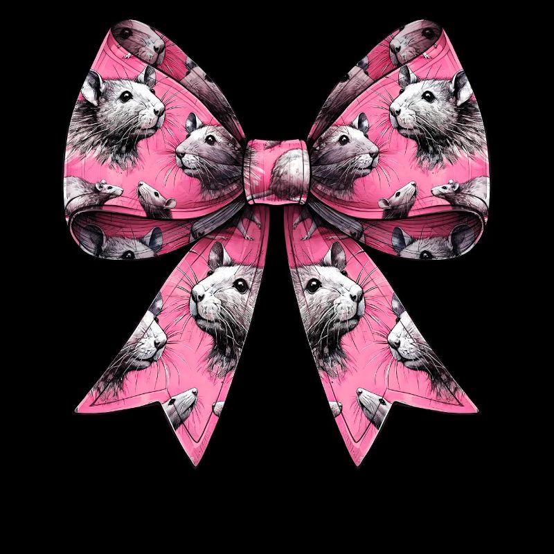 Coquette Bow Rat Mouse Pattern Mom Mothers Day