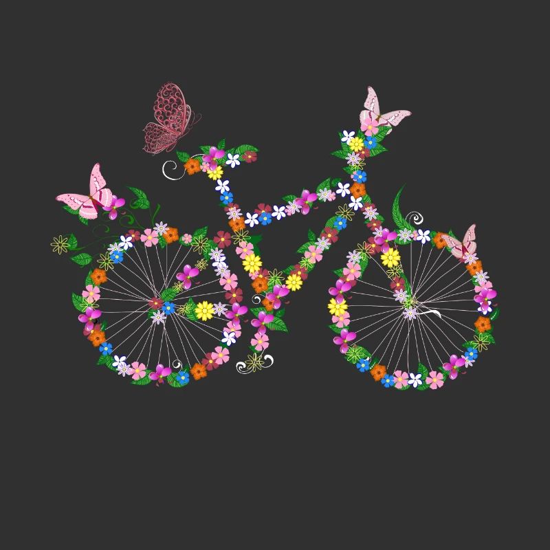 Vélo avec fleurs