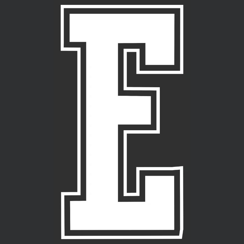 Lettre E Initiale Sport Cheerleading Monogramme
