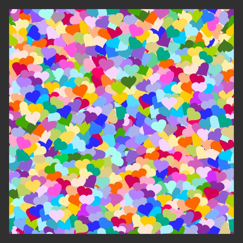 Konfetti Regenbogenherzen Muster