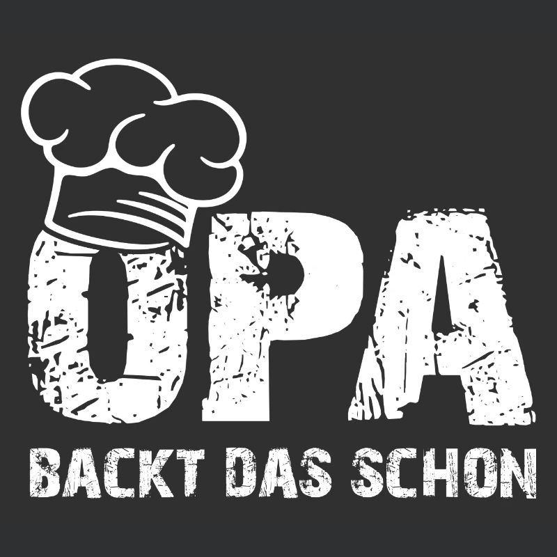 Opa backt das schon mit Bäckermütze und Spruch
