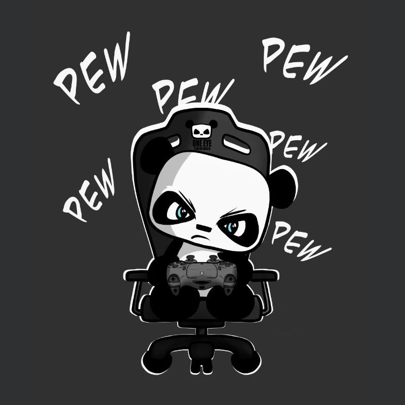 PEW PEW drôle mignon jeu panda, nerd, jeu