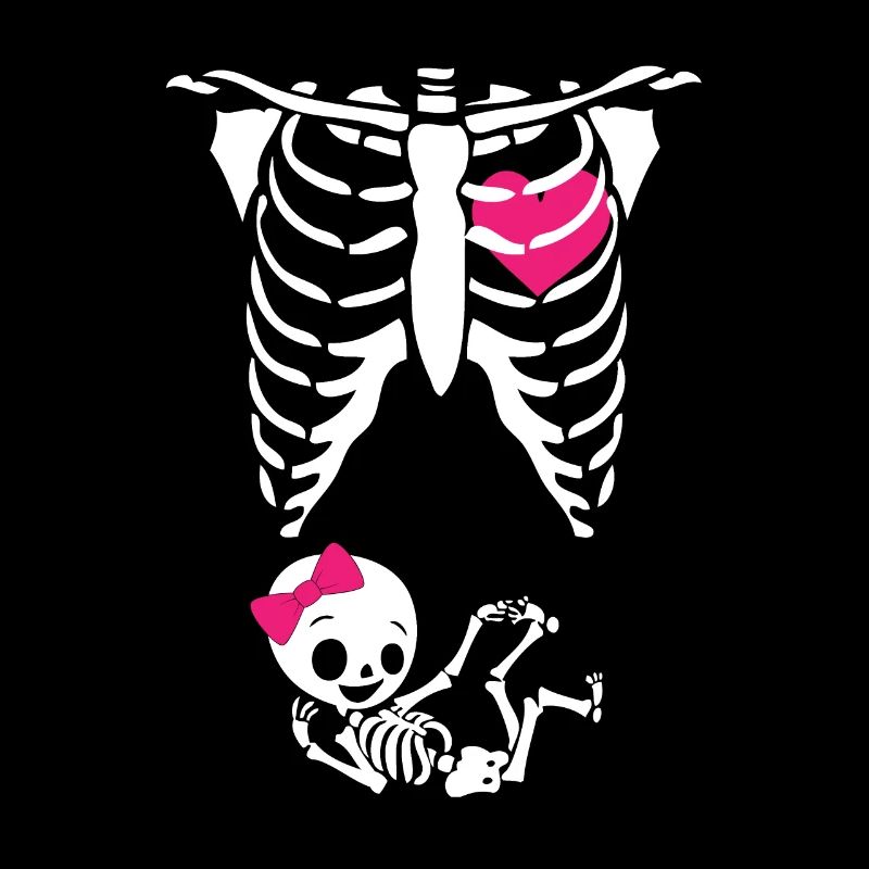 Squelette, cage thoracique, enceinte, mère enceinte