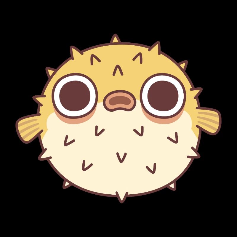 Cute Grumpy Puffer Fish