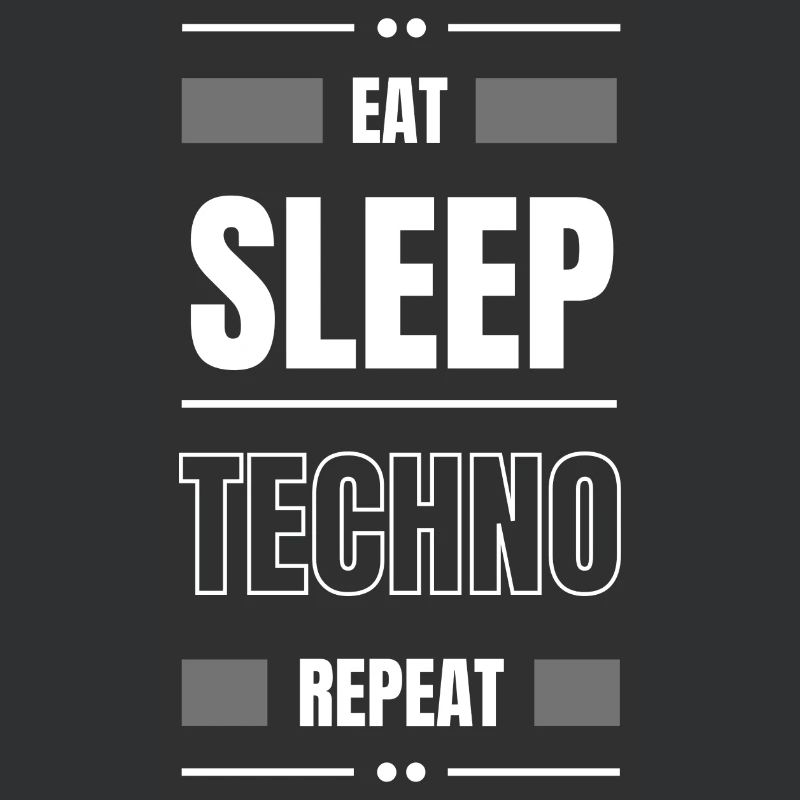 eat sleep techno repeat geschenk idee party spruch
