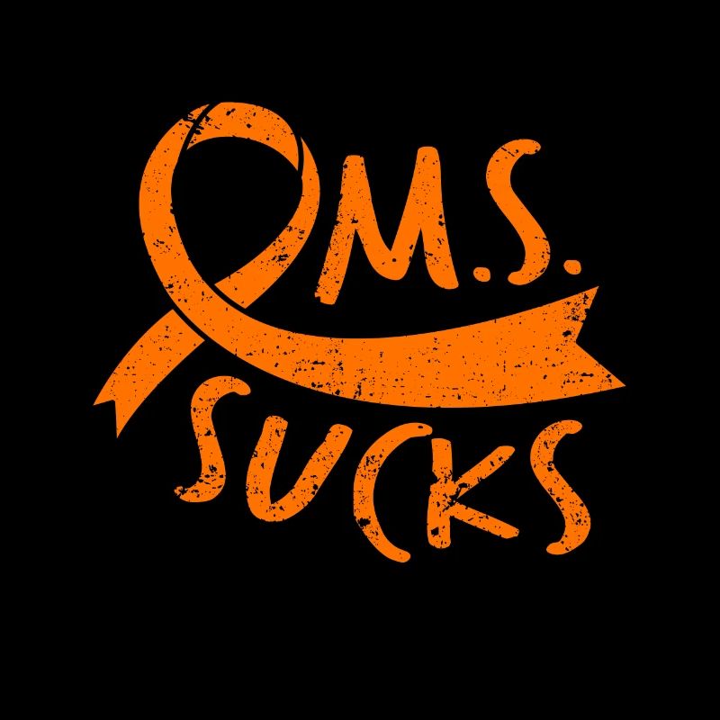 MS Sucks Orange Ribbon