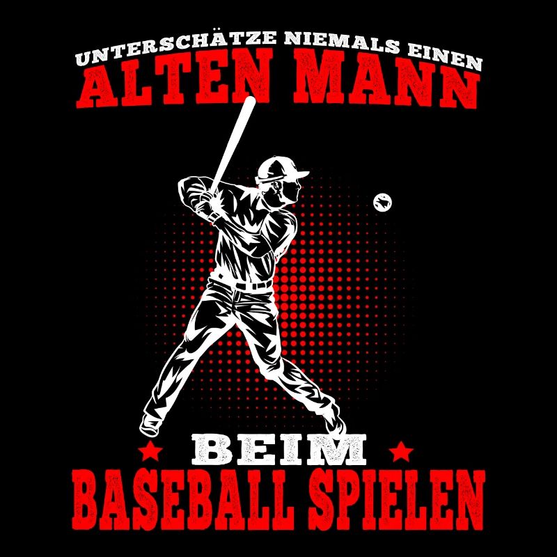 Alter Mann bei Baseball Baseballer Baseballspieler