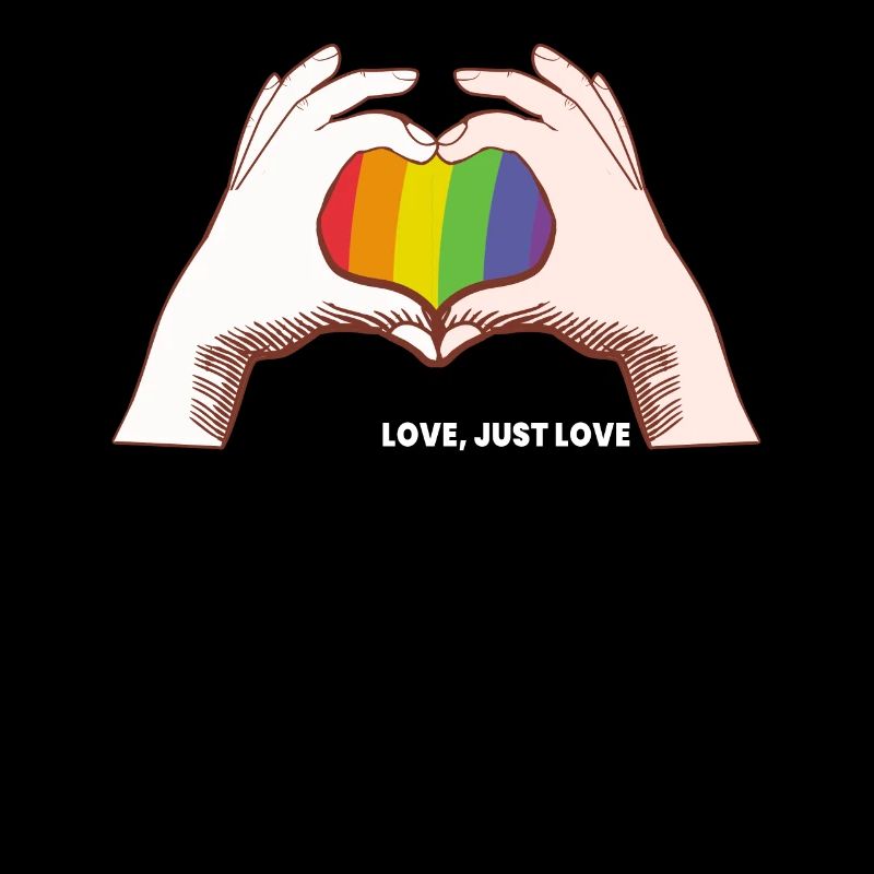 CSD LGBT Hands Shape Rainbow Heart Pride Love