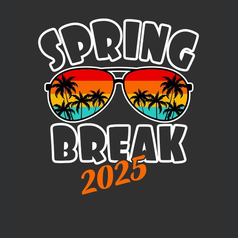 Spring Break 2025 Retro Sunset & Beach