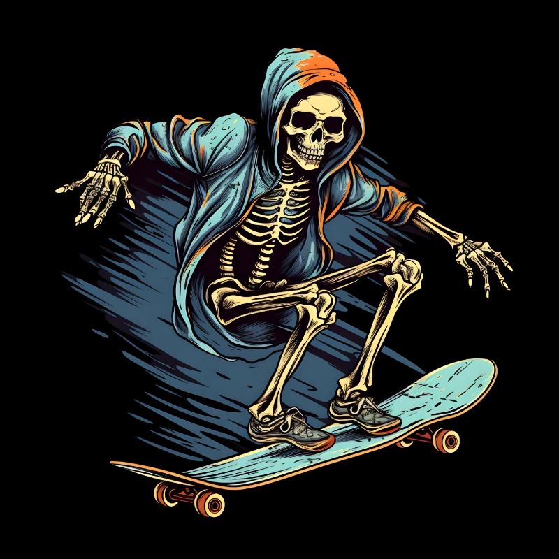 Skateboard Skelett