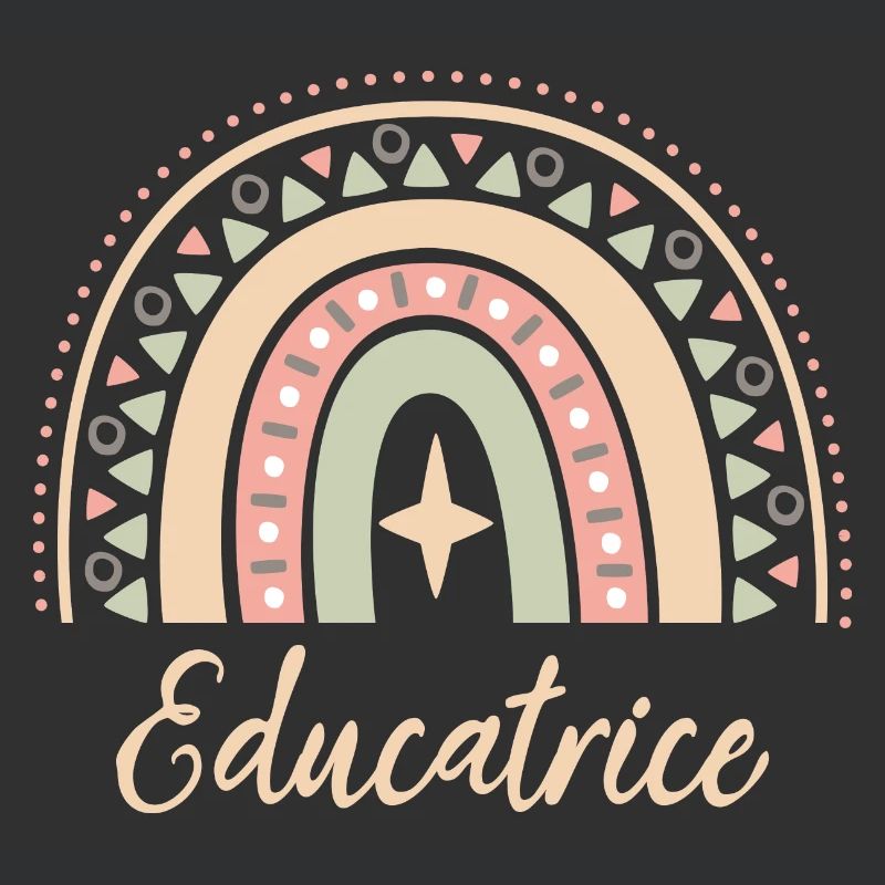 Cadeau Educatrice. Boho Rainbow éducatrice.