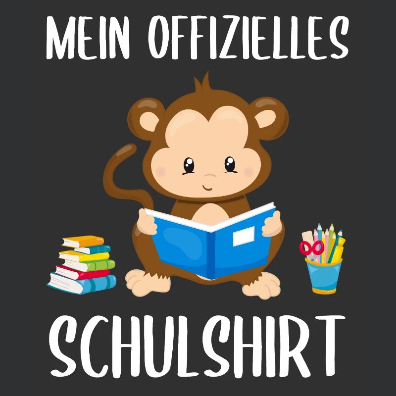 Affe Schulshirt Schulbeginn Schule Geschenk