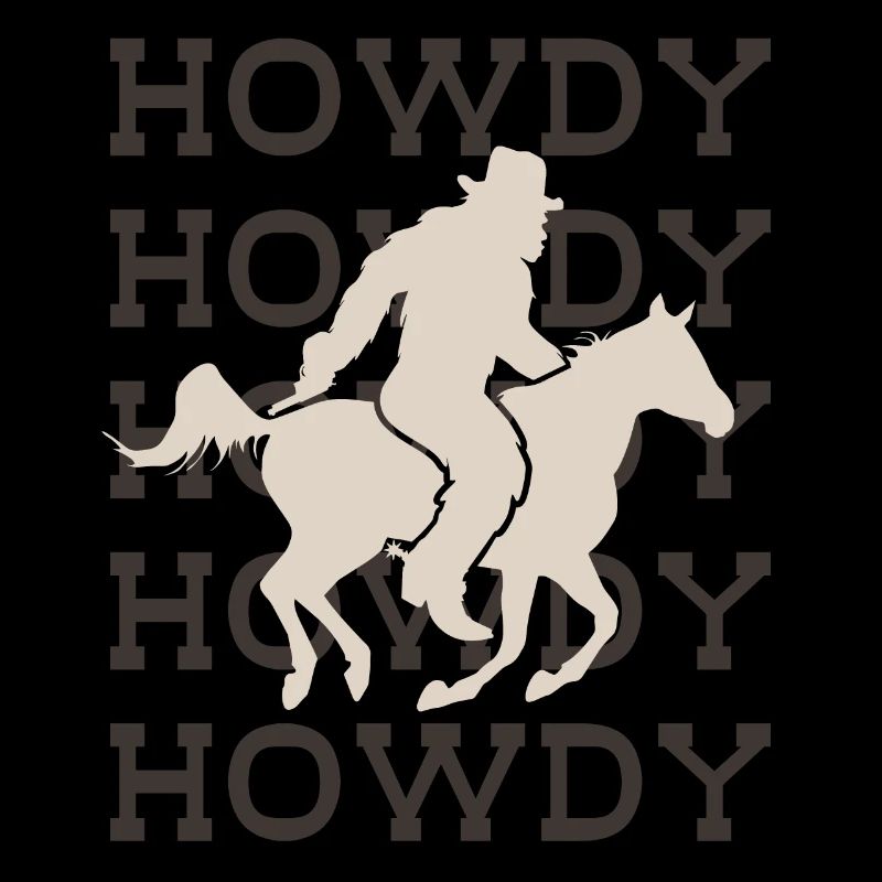 Bigfoot HOWDY Western Welcome Design