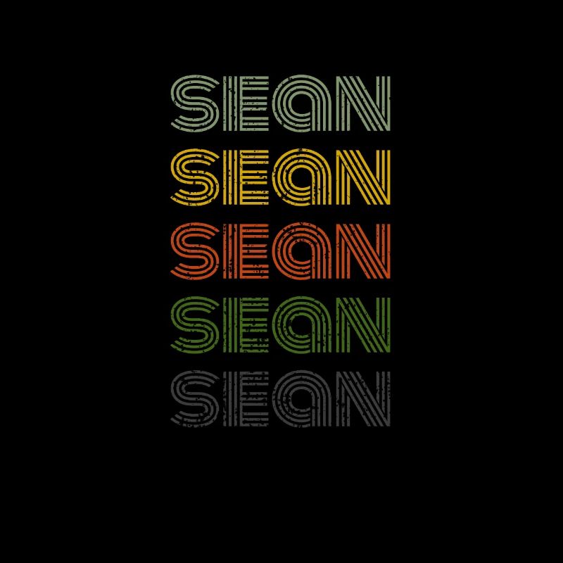 70s Retro Name Vintage Personalized Sean
