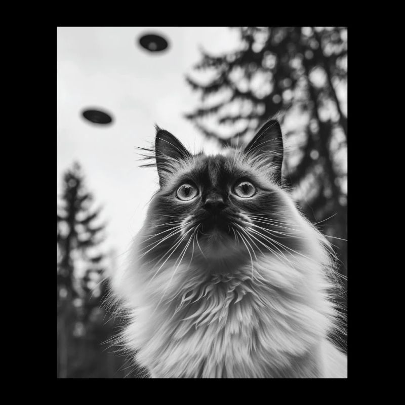Chat - Alien Selfie Birman OVNI