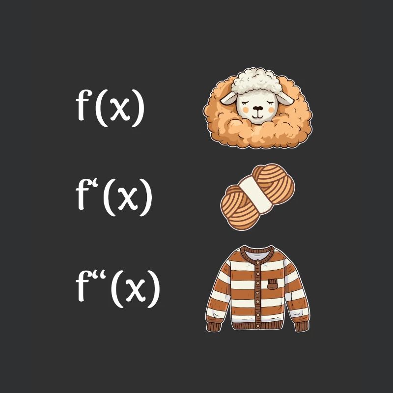 Schaf Wolle Pullover Ableitung f(x) Algebra Lehrer