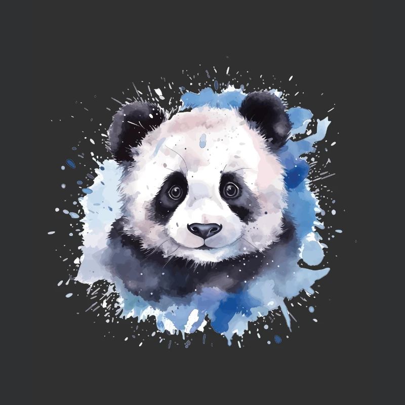 Portrait à l’aquarelle de panda