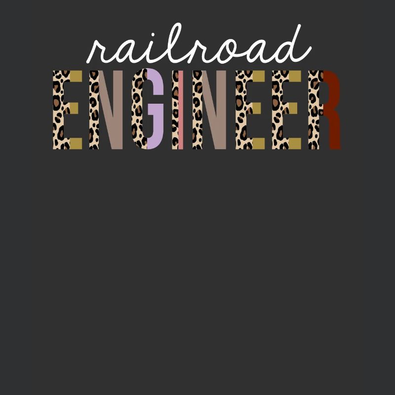 Railroad Engineer Leopard Print Funny Gift