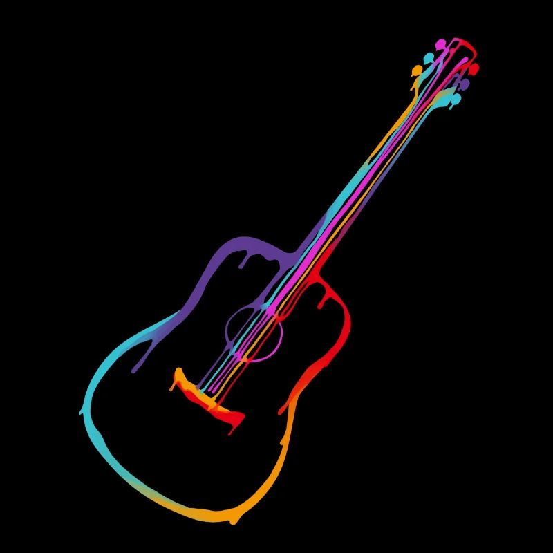 Dégradé de couleur Guitare acoustique