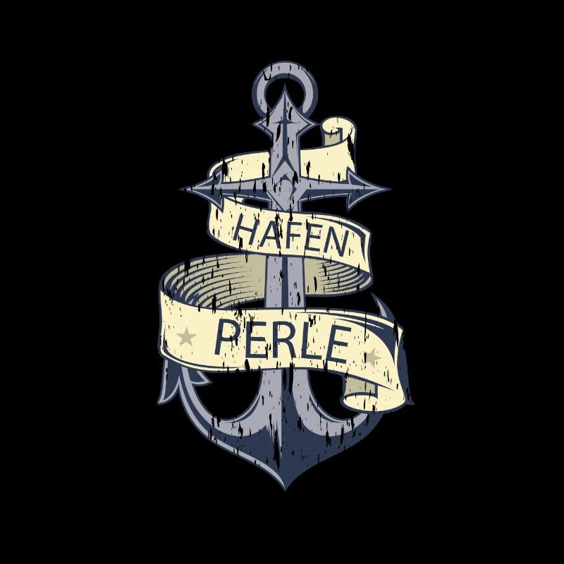 Hamburger Hafen Perle Anker Seemann Geschenk