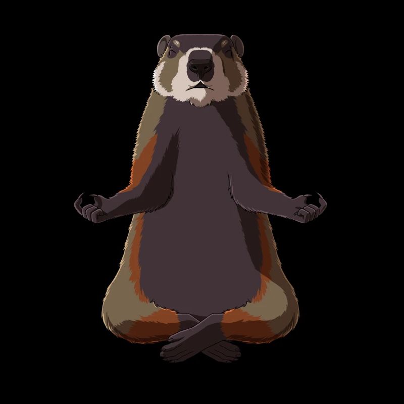 Meditierender Murmeltier