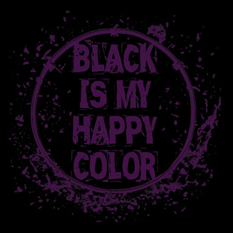 Happy color Schwarz Glücksfarbe Gothic Goth Emo