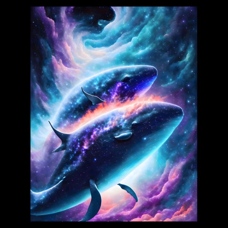 Baleines divines dans la nébuleuse de l’étoile cosmique